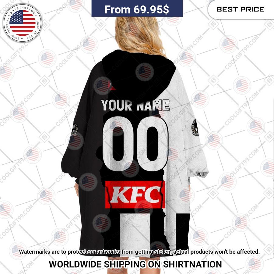 Collingwood Magpies Mix Hoodie Blanket - Image 3