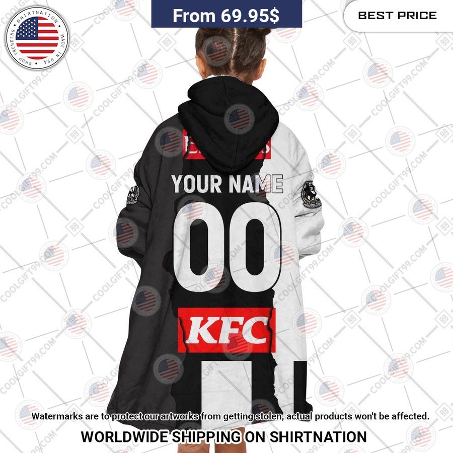 Collingwood Magpies Mix Hoodie Blanket - Image 5