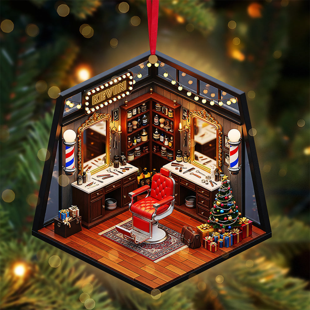 “A Cut Above The Rest” - Personalized Barber Shop Miniature Ornament - Unique Gift For Barbers And Hair Stylists - Image 2