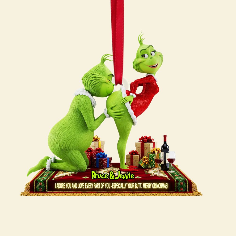 Adore Every Part Of You - Funny Green Couple Ornament - Personalized Christmas Gift For Couples - Image 5