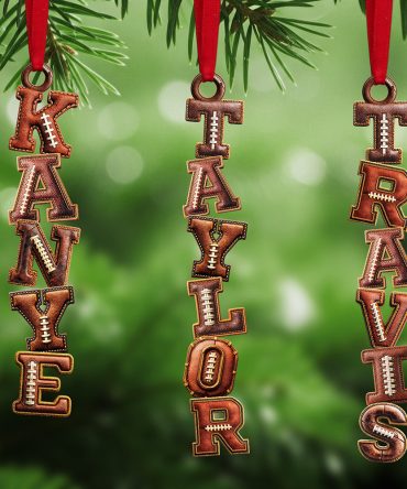 Celebrate Your Passion: Personalized American Football Alphabet Acrylic Ornament - Unique Gift For Sports Lovers