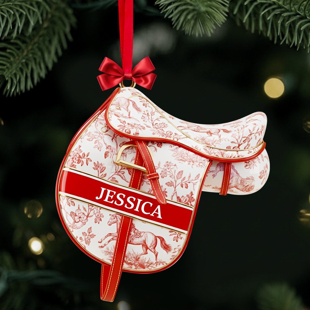 A Gift For Every Equestrian: Personalized Equestrian Saddle Ornament - A Custom Christmas Present For Horse Riding Enthusiasts - Image 2
