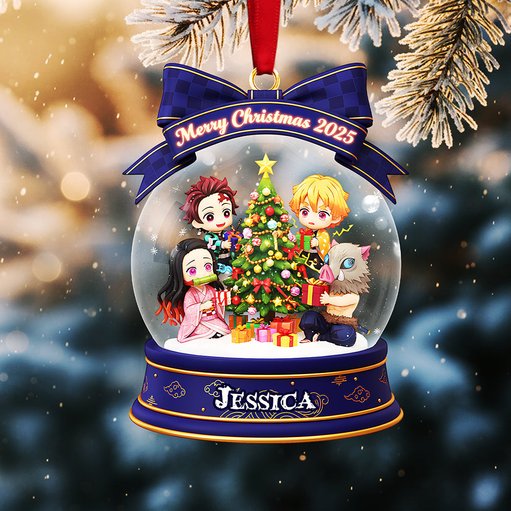 Celebrate Christmas With Personalized Joy - Darkness Hunter Custom Shape Acrylic Ornament