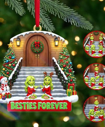 Besties Forever - Personalized Christmas Acrylic Ornament For Friends And Loved Ones