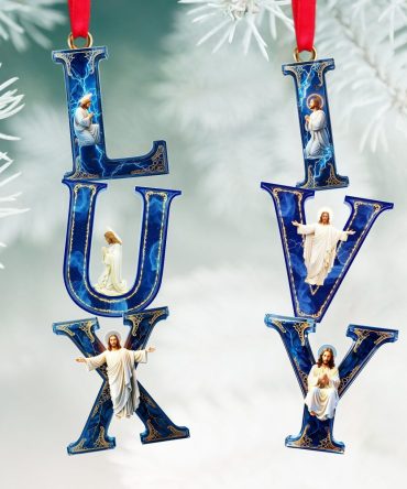 Celebrate Faith With The Jesus Alphabet Ornament , Personalized Gift For Christian Christmas