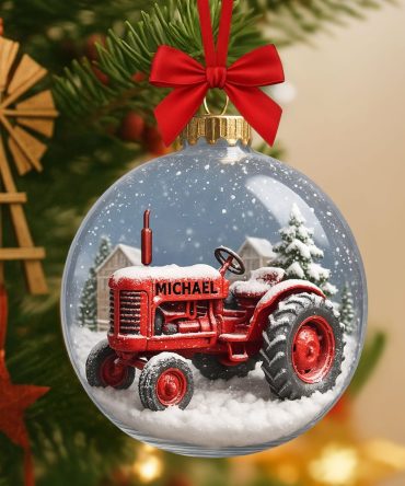 Personalized Tractor Ornament - The Perfect Gift For Farmers