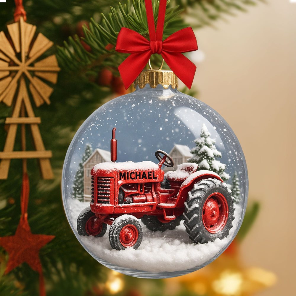 Personalized Tractor Ornament - The Perfect Gift For Farmers