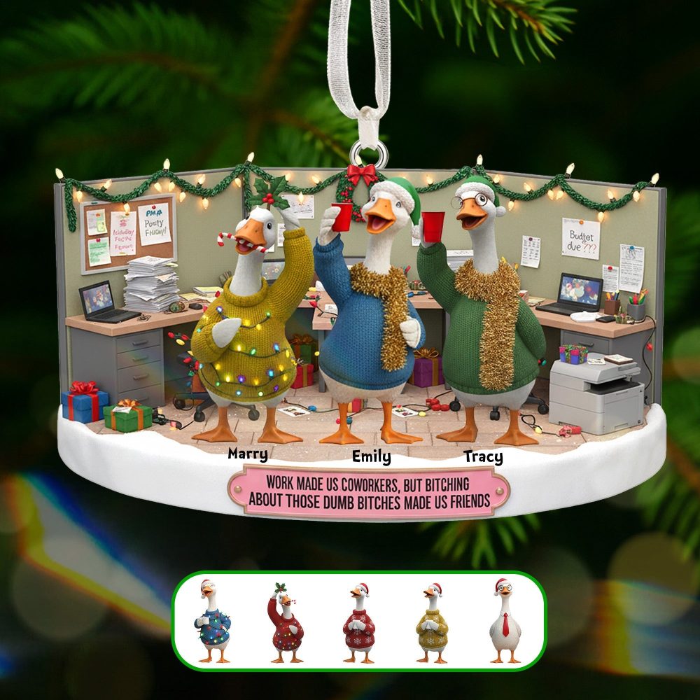 “Work Made Us Coworkers, But Bitching Made Us Friends” - Personalized Christmas Ornament For Coworkers
