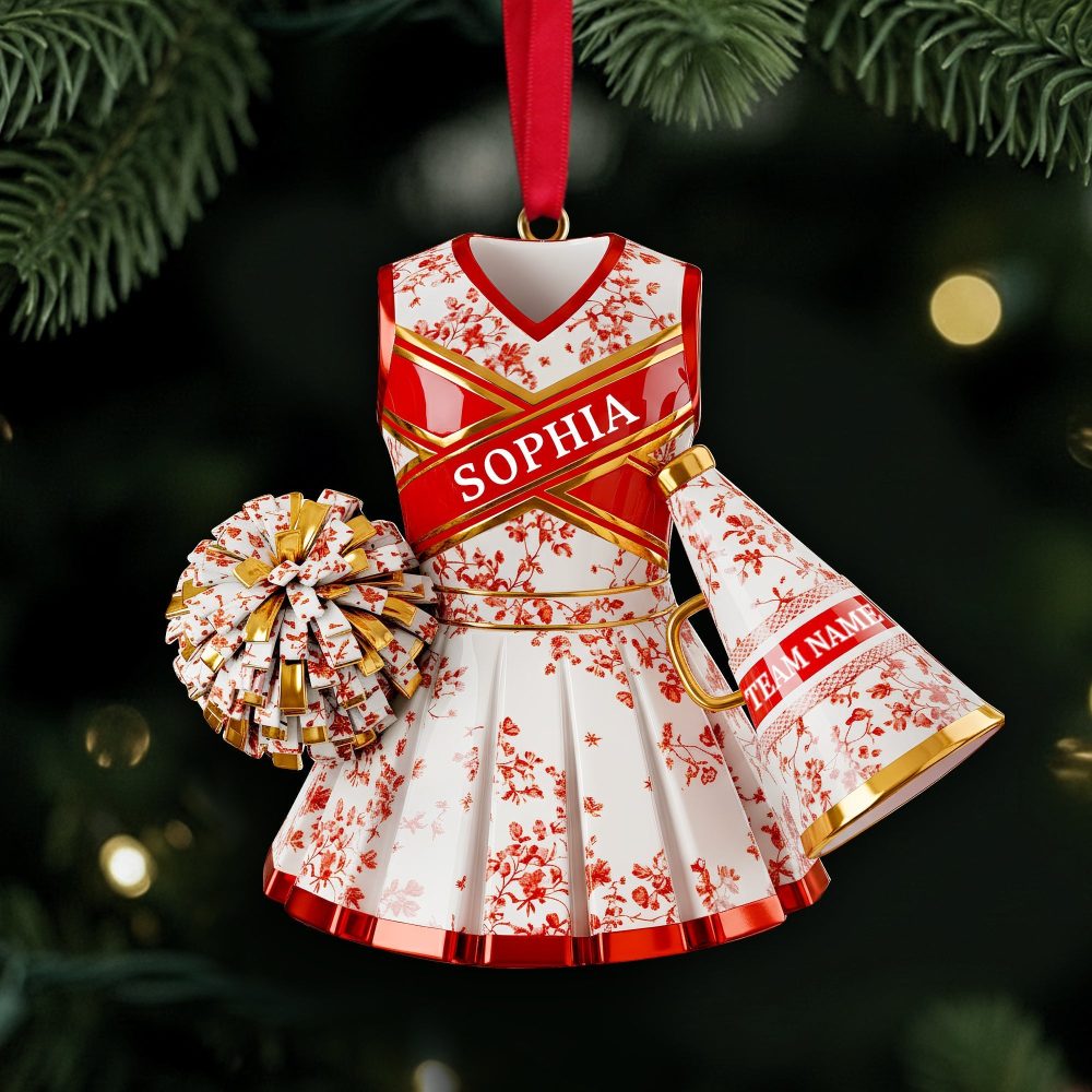 Personalized Cheerleader Christmas Ornament - A Festive Gift For Cheerleading Fans - Image 2