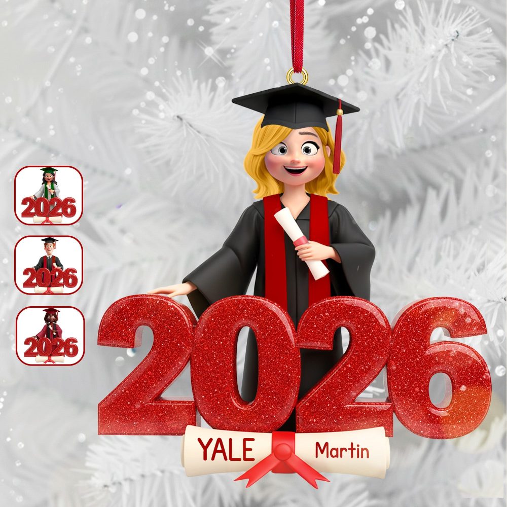 Celebrate Achievement With Personalized Flair - Graduate Ornament, Custom Gift For Graduates And Loved Ones