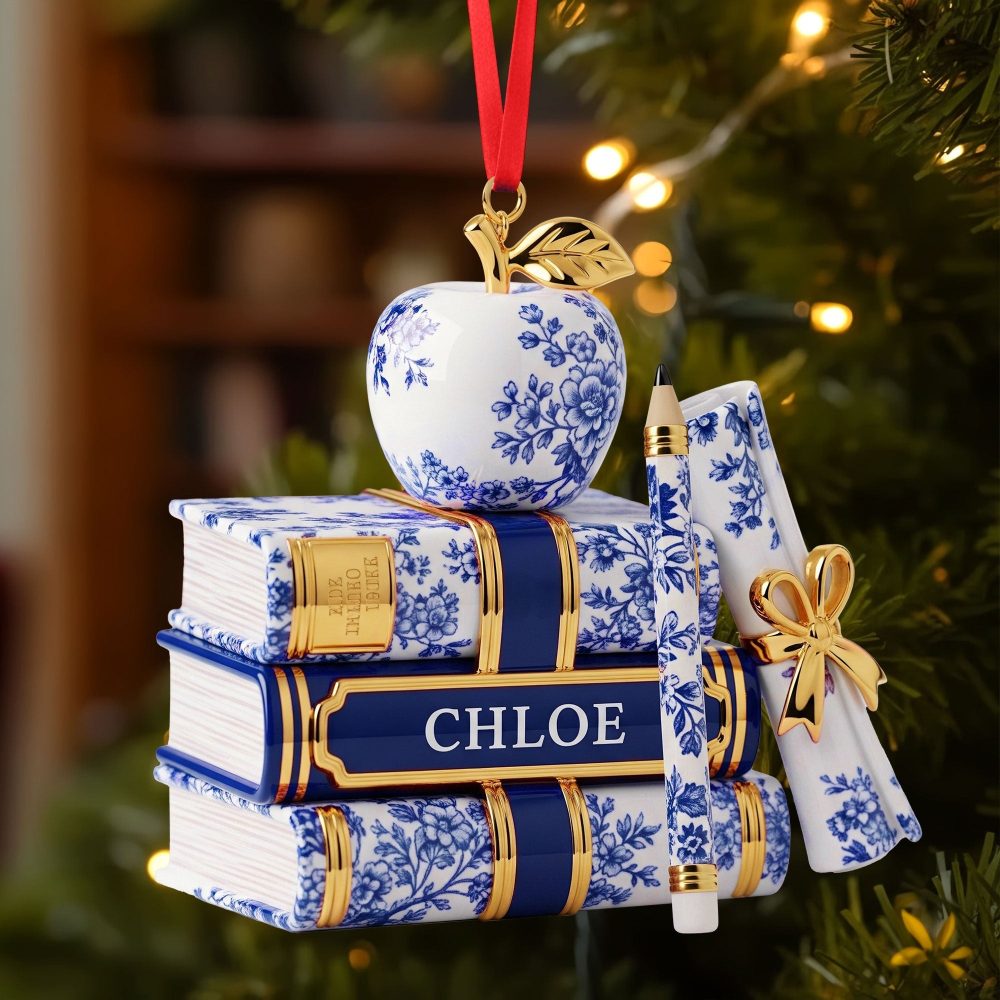 Celebrate Your Favorite Teacher - Personalized Teacher Ornament - Unique Gift For Educators, Christmas Keepsake