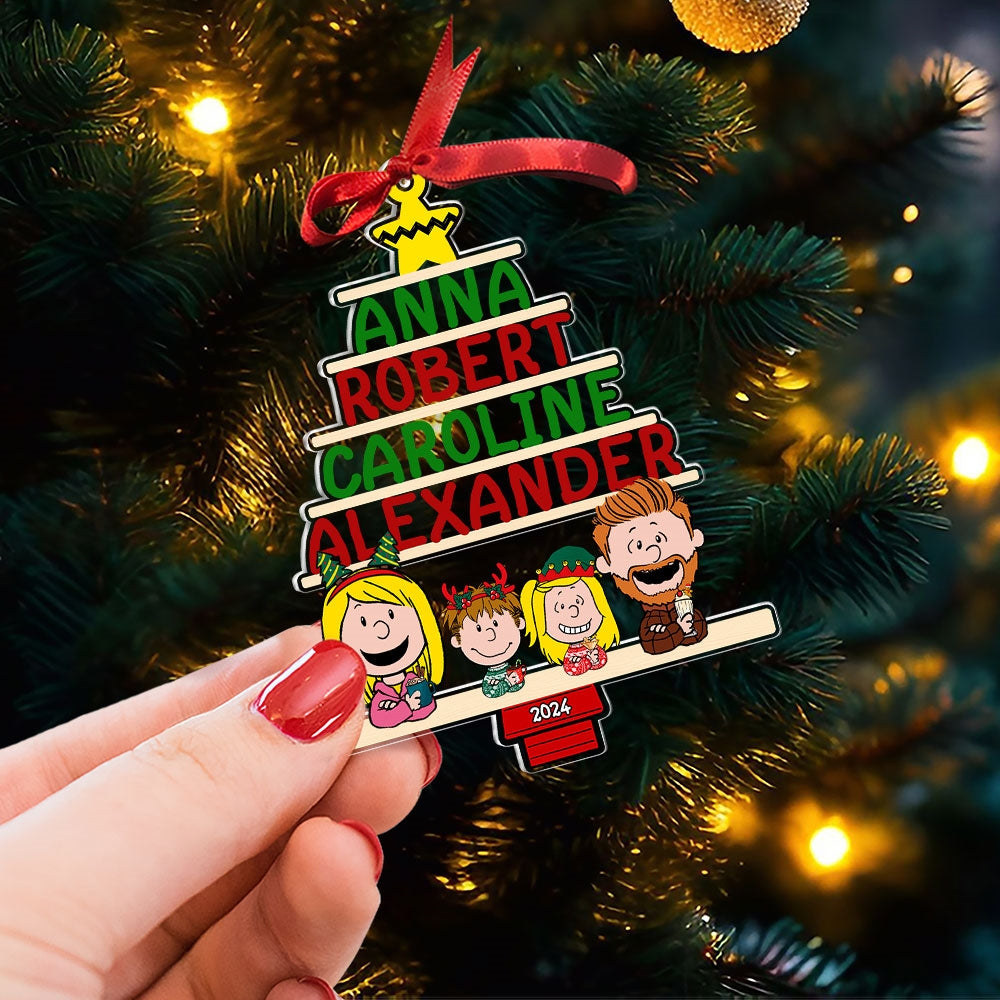 Personalized Family Christmas Ornament - Custom Names And Year - Image 3
