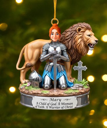 Mary, A Warrior Of Christ - Personalized Acrylic Ornament For Christian Gifts