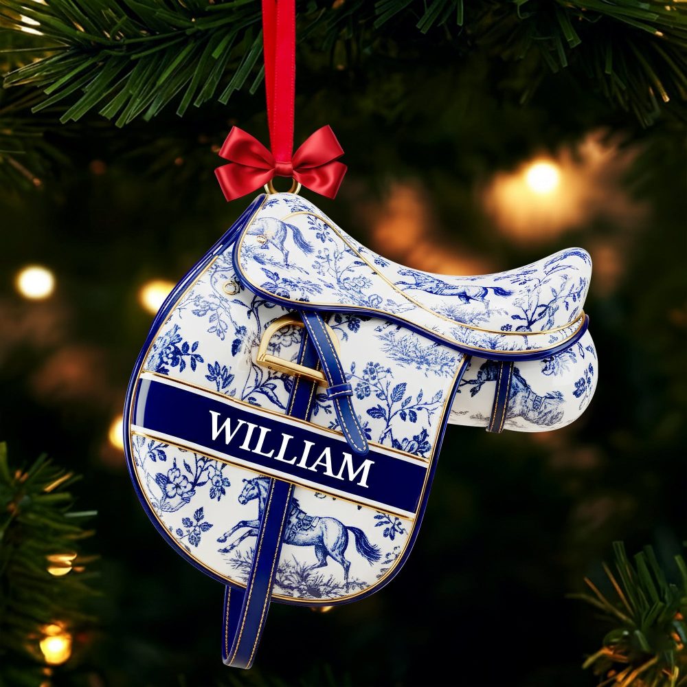 A Gift For Every Equestrian: Personalized Equestrian Saddle Ornament - A Custom Christmas Present For Horse Riding Enthusiasts - Image 3