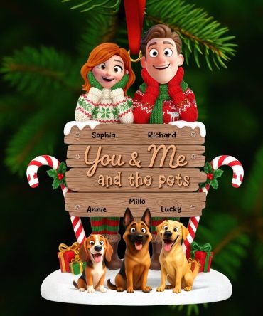 You & Me Acrylic Ornament - Personalized Gifts For Pet Lovers