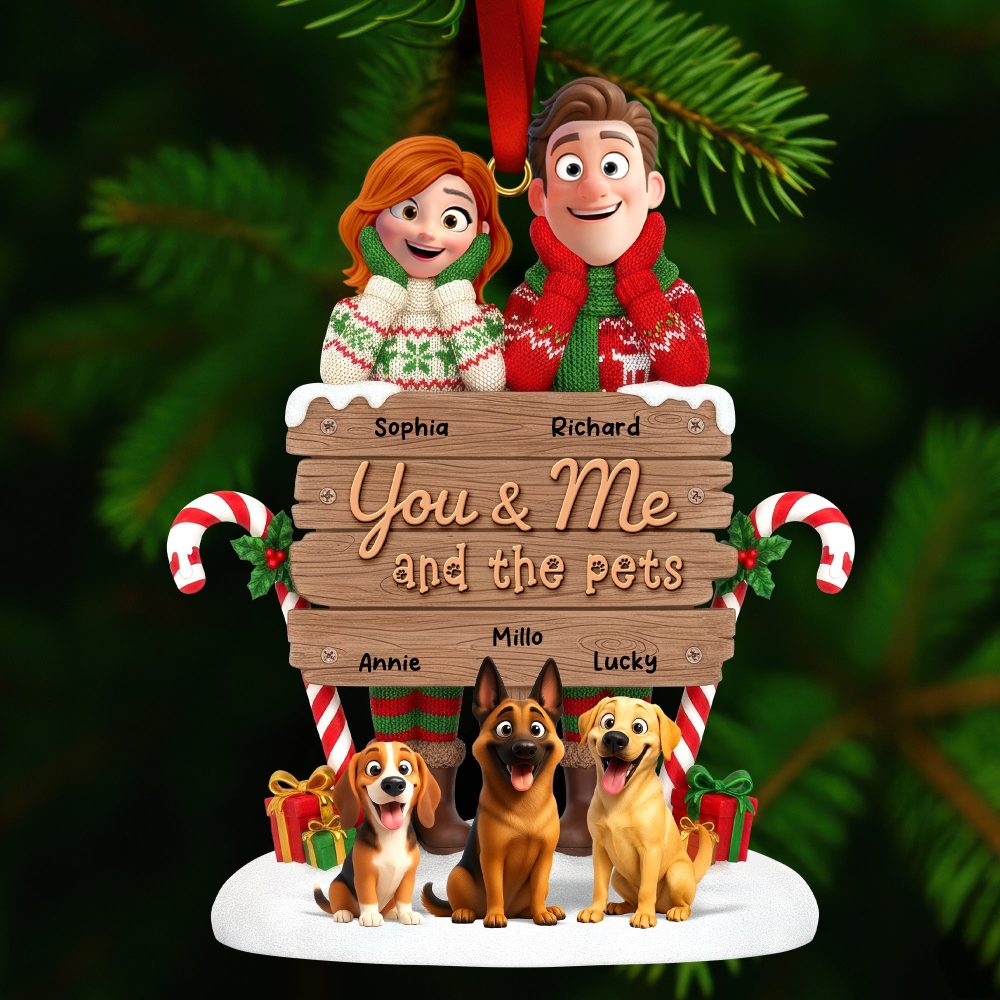You & Me Acrylic Ornament - Personalized Gifts For Pet Lovers