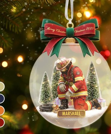Celebrating Our Heroes - Personalized Firefighter Christmas Ornament - Custom Gift For Firefighters, Friends, Family, And Collectors