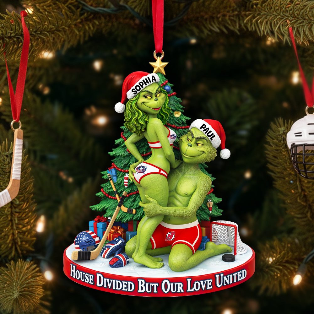 House Divided But Our Love United - Personalized Christmas Ornament For Couples