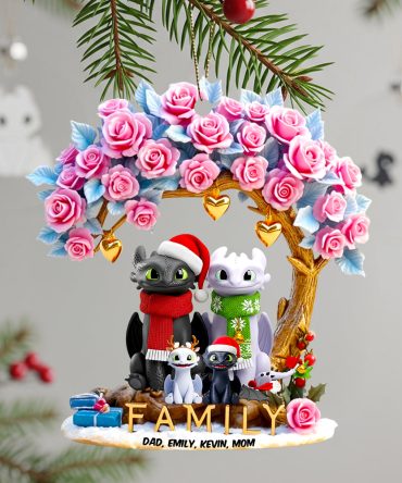 Celebrate Family Moments With Love - Personalized Smiling Family Christmas Ornament - Custom Gift For Family And Friends