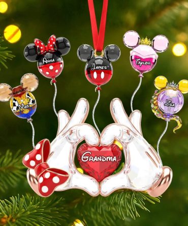 “Grandma, You’Re Our Fairytale Hero!” - Personalized Fairytale Balloon Grandma Ornament - Unique Gift For Grandma