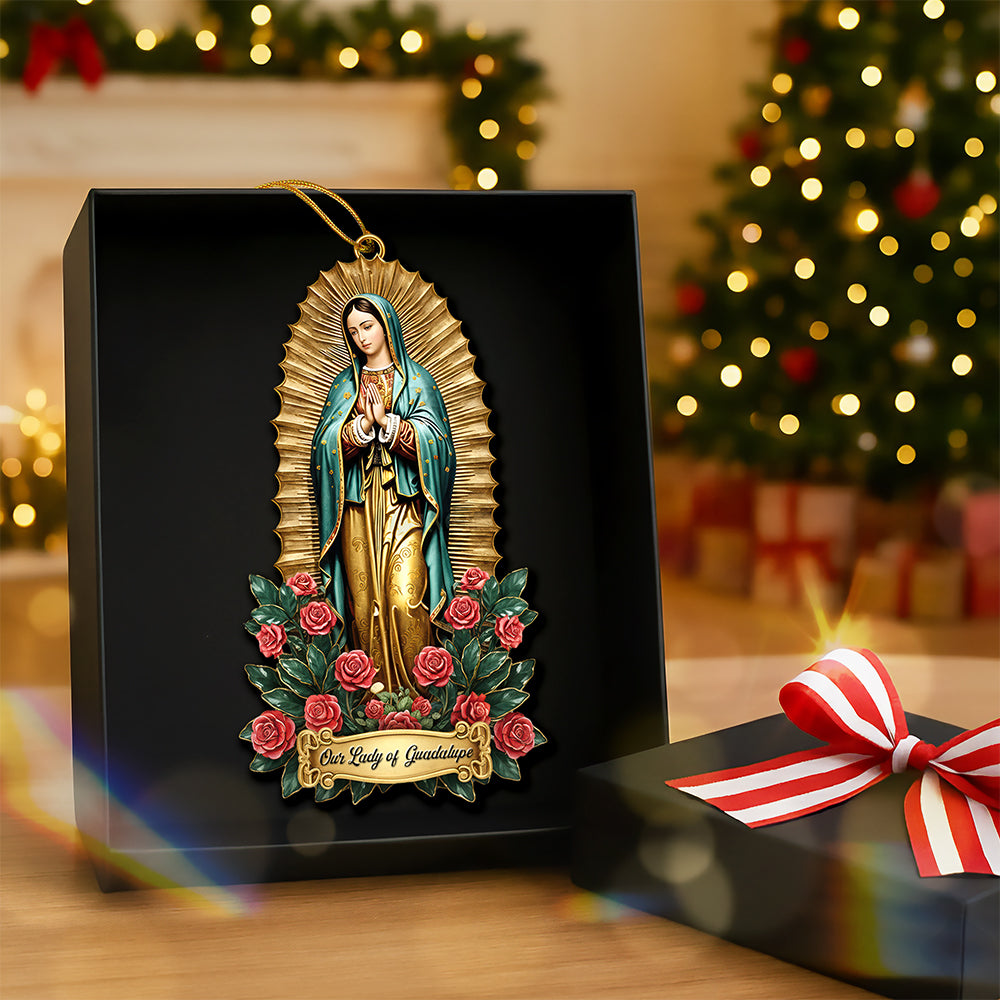 “Embrace The Blessings Of Faith” - Personalized Our Lady Of Guadalupe Acrylic Ornament, Gift For Catholic Friends And Family - Image 2