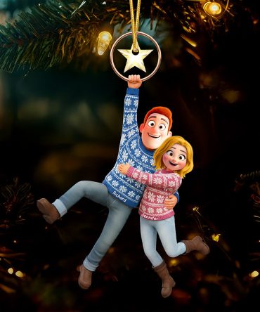 Celebrate Love With Our Personalized Fun Hanging Couple Ornament - Custom Gift For Your Special Someone