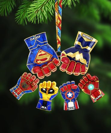 Family Fist Bump Ornament - Personalized Gifts For Family Bonding