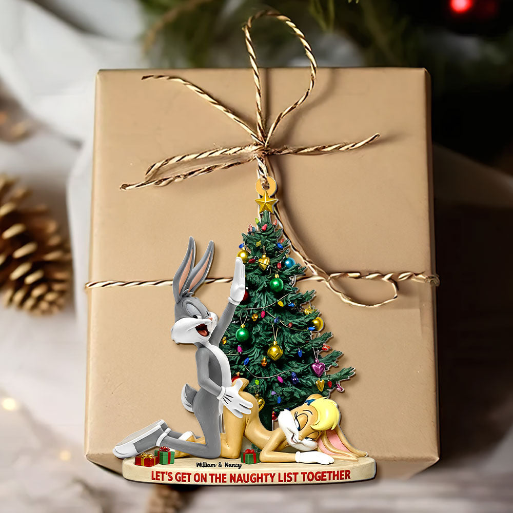 Let'S Get On The Naughty List Together - Joyful Couple Christmas Ornament - Personalized Gift For Couples - Image 3