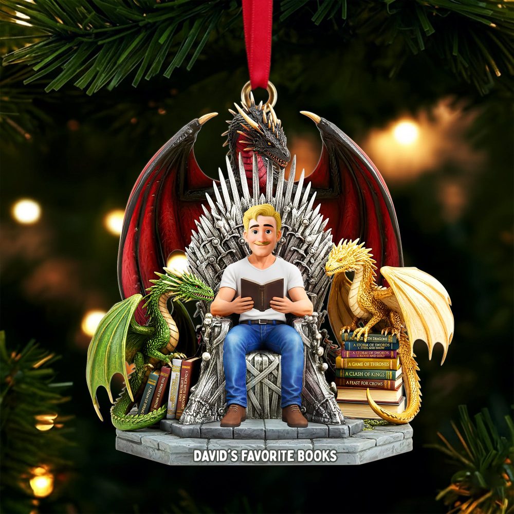 “For Every Book Lover: A Custom Holiday Keepsake” - Personalized Acrylic Christmas Ornament - Unique Gift For Book Enthusiasts, Friends, And Family - Image 2