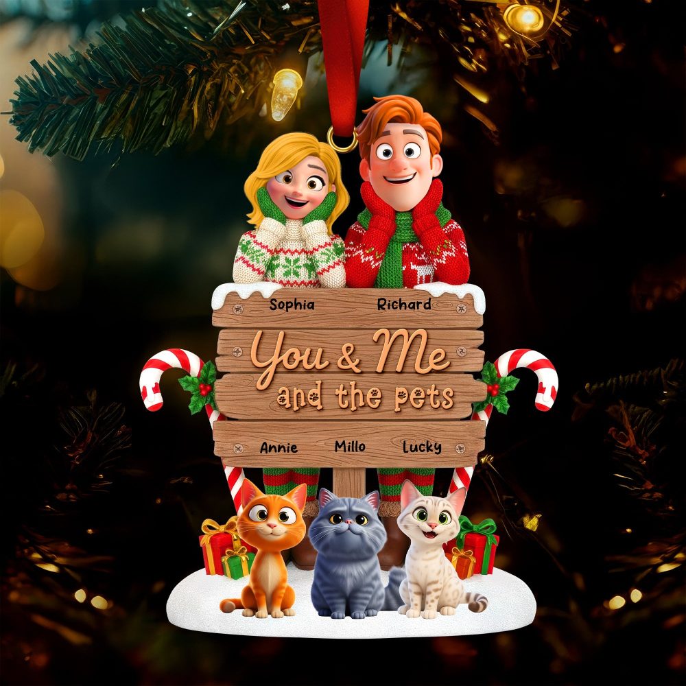 You & Me Acrylic Ornament - Personalized Gifts For Pet Lovers - Image 2