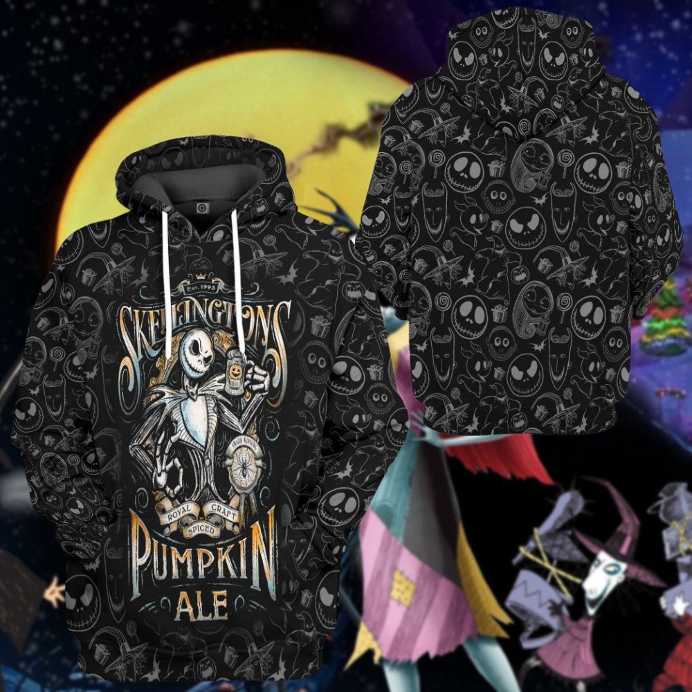 Tnbc Shirt Jack Skellington Pumpkin Ale Black Hoodie Tnbc Hoodie - Image 7