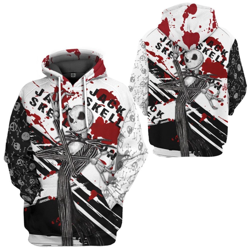 Tnbc Shirt Jack Skellington Horror Version T-Shirt Tnbc Hoodie - Image 2