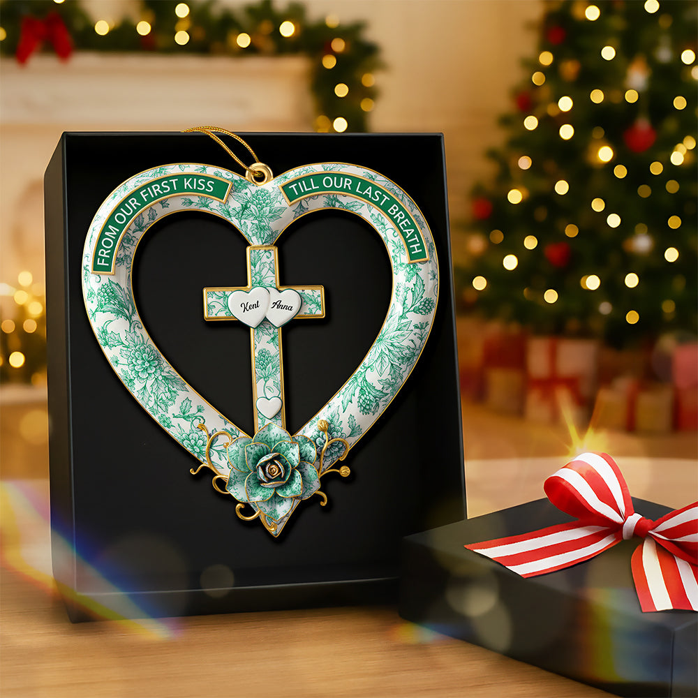 From Our First Kiss Till Our Last Breath - Personalized Christmas Ornament For Couples - Image 3