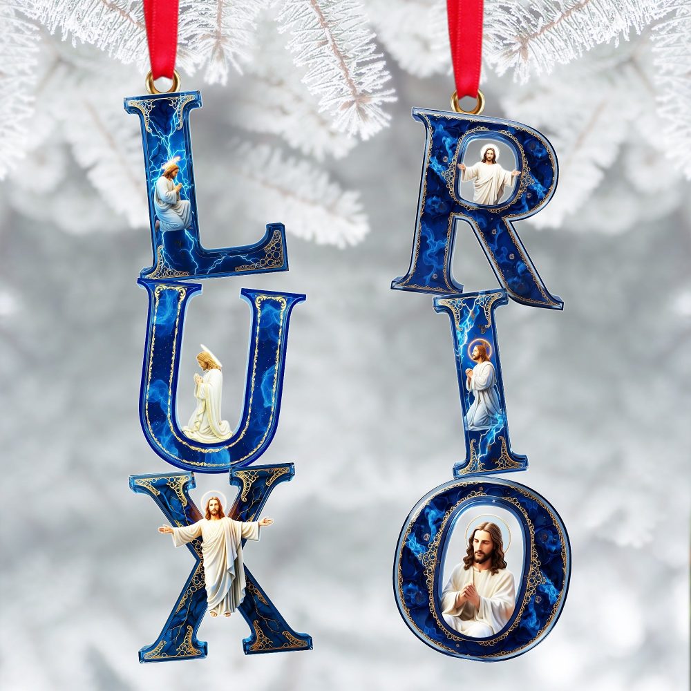 Celebrate Faith With The Jesus Alphabet Ornament , Personalized Gift For Christian Christmas - Image 3