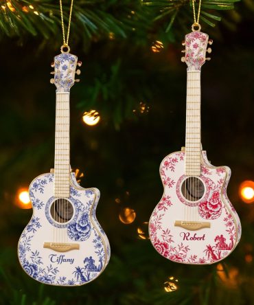 Strum Your Memories: Personalized Guitar Ornament - Perfect Gift For Music Lovers