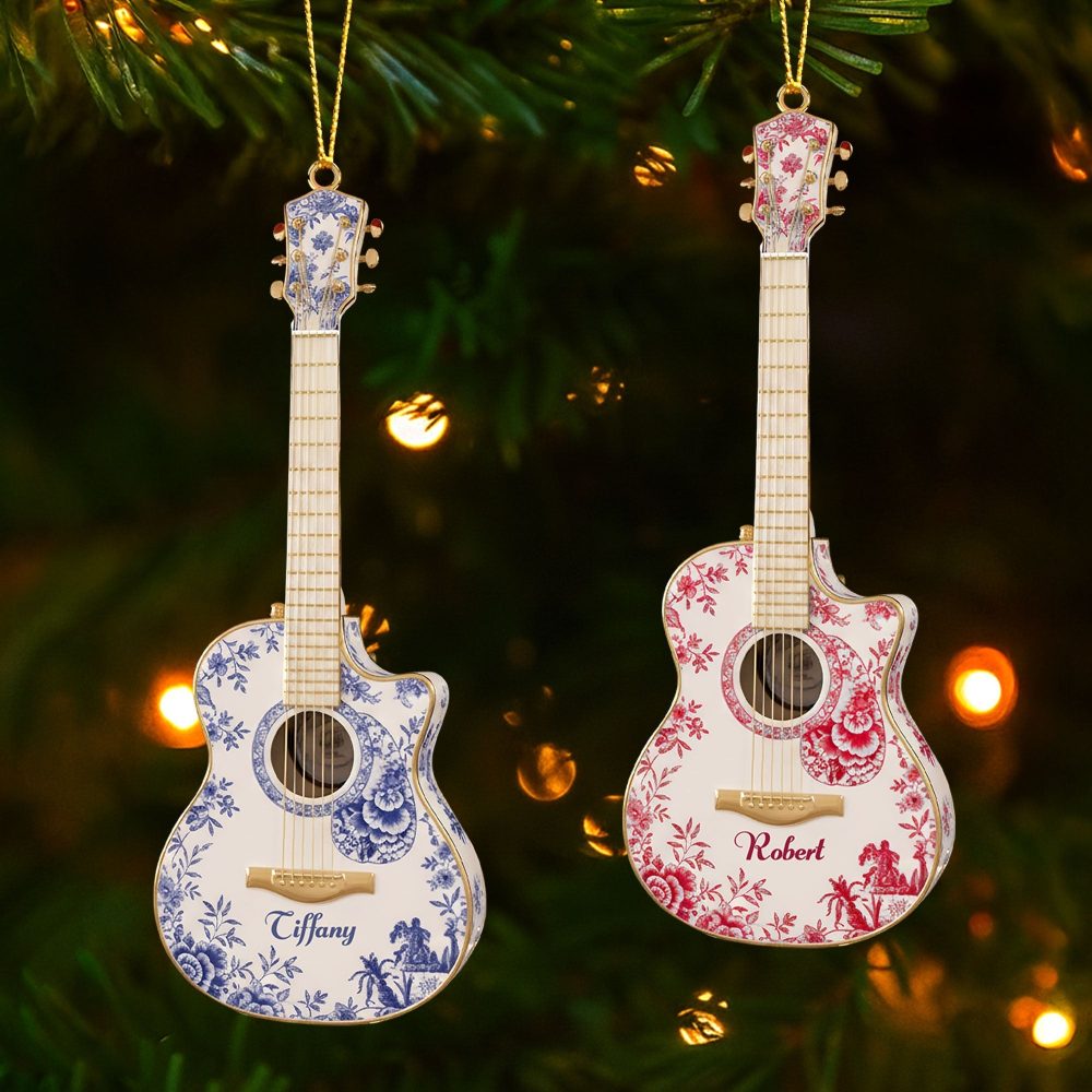 Strum Your Memories: Personalized Guitar Ornament - Perfect Gift For Music Lovers