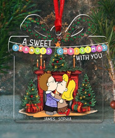 Personalized Christmas Ornament For Couples - A Sweet Peanuts Christmas