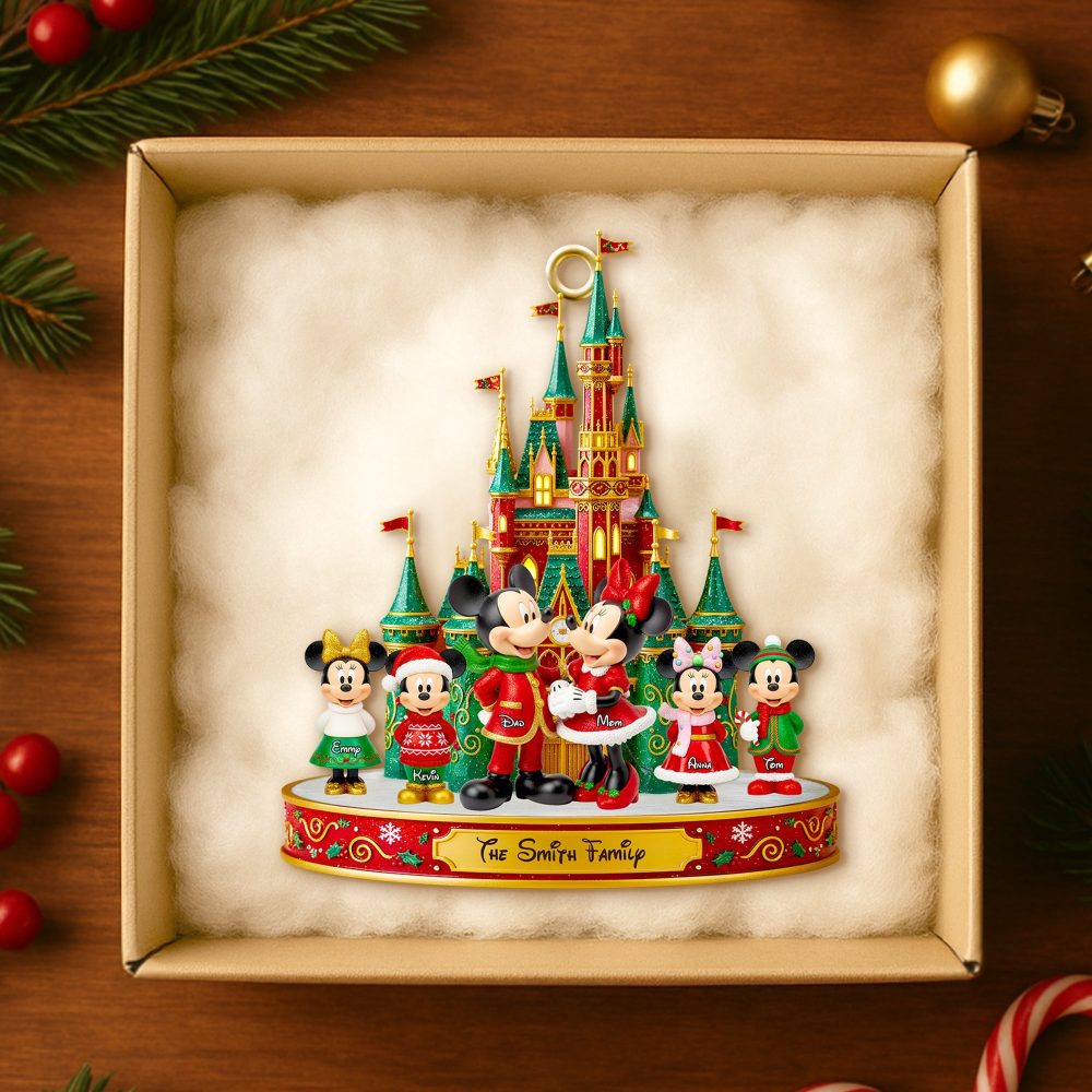 Bring The Magic Home - Magical Family Christmas Castle Ornament - Personalized Gift For Families - Image 3