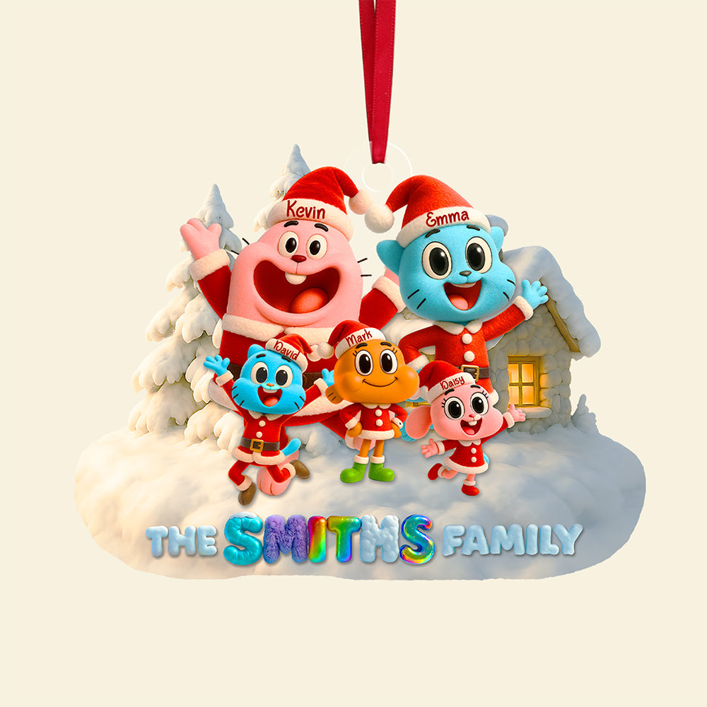 Celebrate Family Togetherness With Our Personalized Christmas Ornament - Cute Family Christmas Ornament, Custom Gift For Family And Friends - Image 4