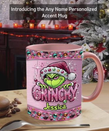Grinch Any Name - Personalized Stole Christmas Accent Mug