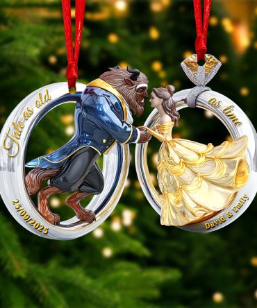 “Tale As Old As Time” - Fairy Tale Couple Christmas Ornament - Personalized Gifts For Couples