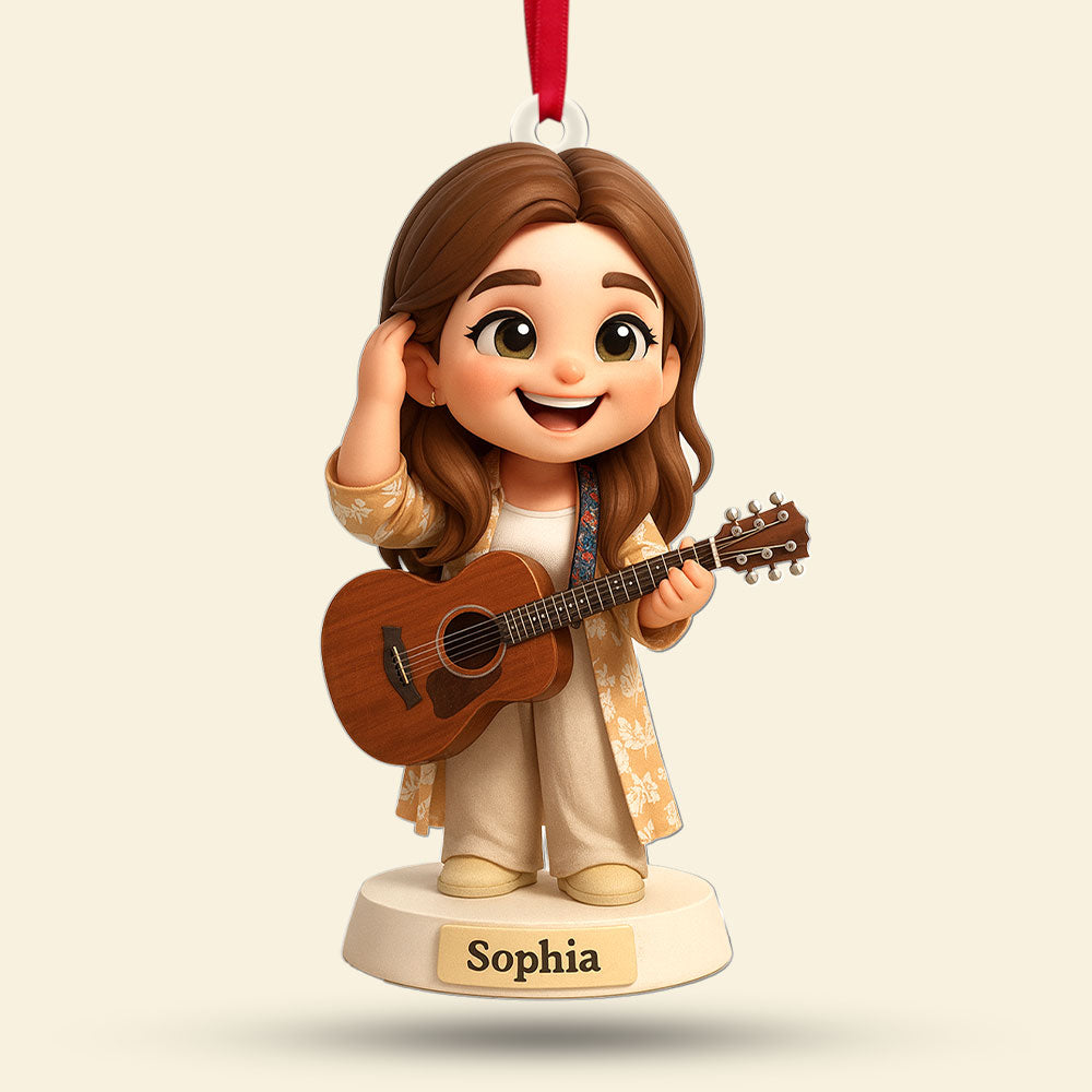 Strum Your Heartstrings! - Custom Guitarist Ornament - Personalized Gifts For Music Lovers - Image 4