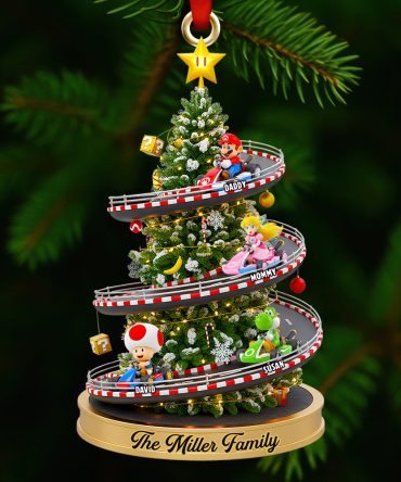 Racing Family Christmas Tree Ornament - Personalized Gifts For Family