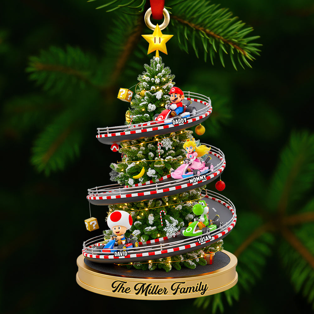 Racing Family Christmas Tree Ornament - Personalized Gifts For Family