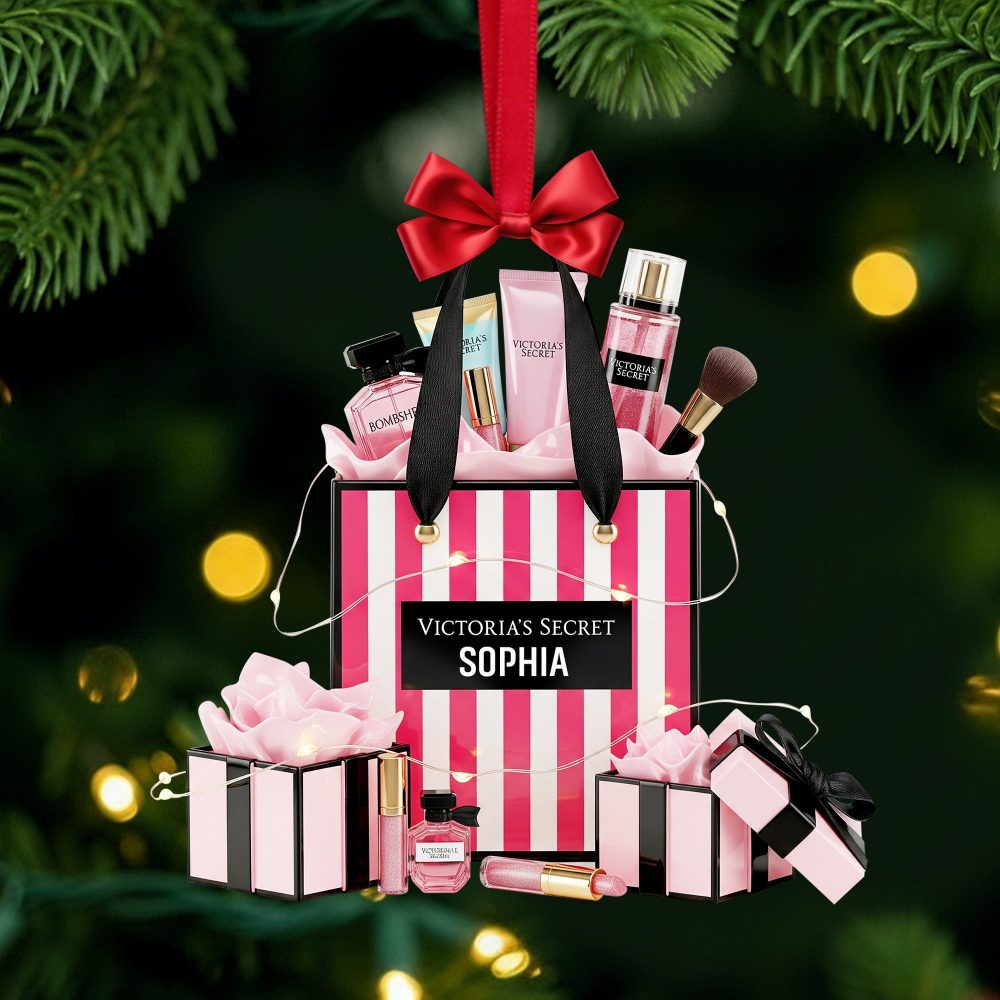 Spread Happiness With Our Luxury Beauty Kit Ornament - Personalized Christmas Gifts For Makeup Lovers - Image 2
