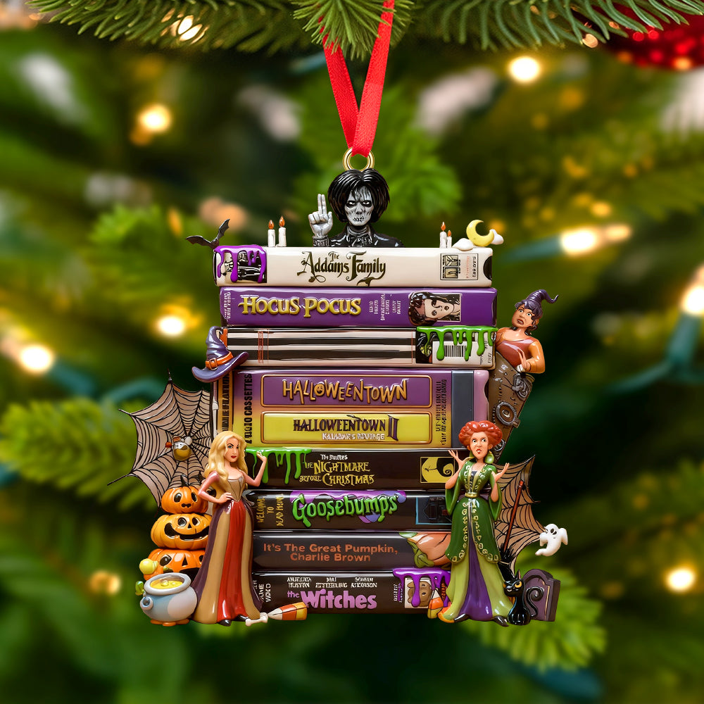 Embrace Your Dark Side! - Horror Witch Tape Stack Ornament - Personalized Gifts For Horror Fans - Image 2