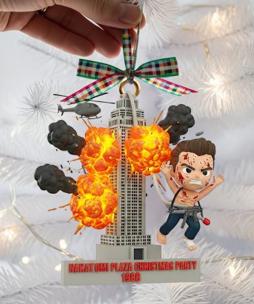 “Celebrate The Holidays With A Bang!” - Epic Christmas Ornament, Personalized Gift For Classic Movie Fans