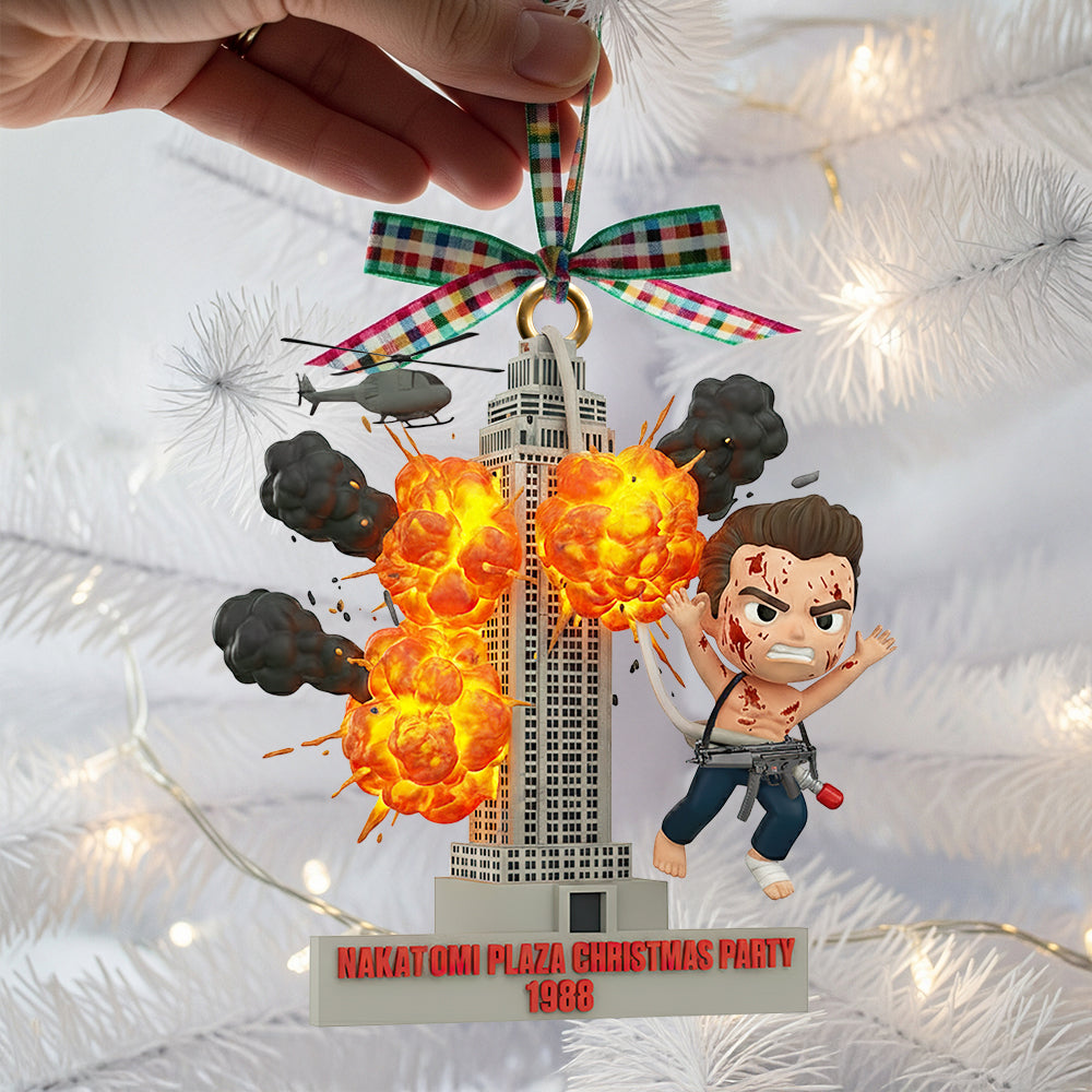 “Celebrate The Holidays With A Bang!” - Epic Christmas Ornament, Personalized Gift For Classic Movie Fans