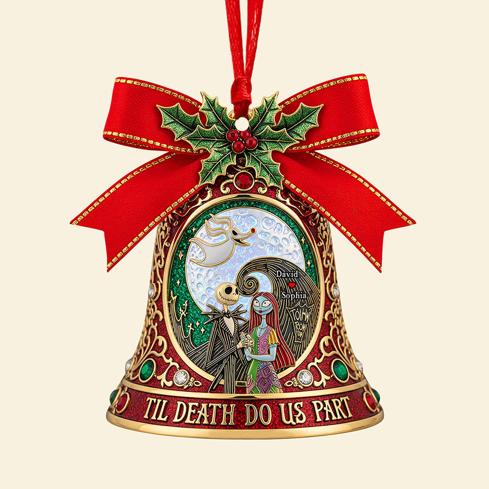 “Til Death Do Us Part” - Gothic Love Christmas Ornament - Custom Personalized Gift For Couples - Image 4