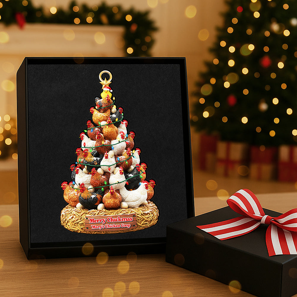 Merry Cluckmas! Personalized Christmas Ornament For Chicken Lovers - Image 4